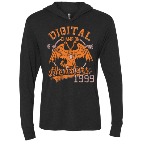 T-Shirts Vintage Black / X-Small Meteor Wing Triblend Long Sleeve Hoodie Tee