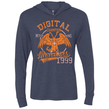 T-Shirts Vintage Navy / X-Small Meteor Wing Triblend Long Sleeve Hoodie Tee