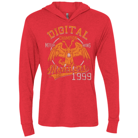 T-Shirts Vintage Red / X-Small Meteor Wing Triblend Long Sleeve Hoodie Tee