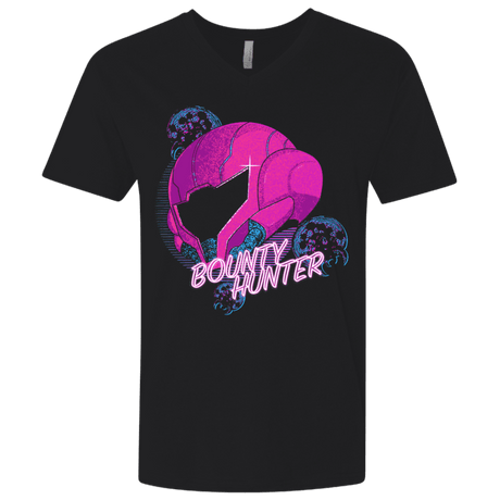 T-Shirts Black / X-Small Metroid Helmet 80's Men's Premium V-Neck