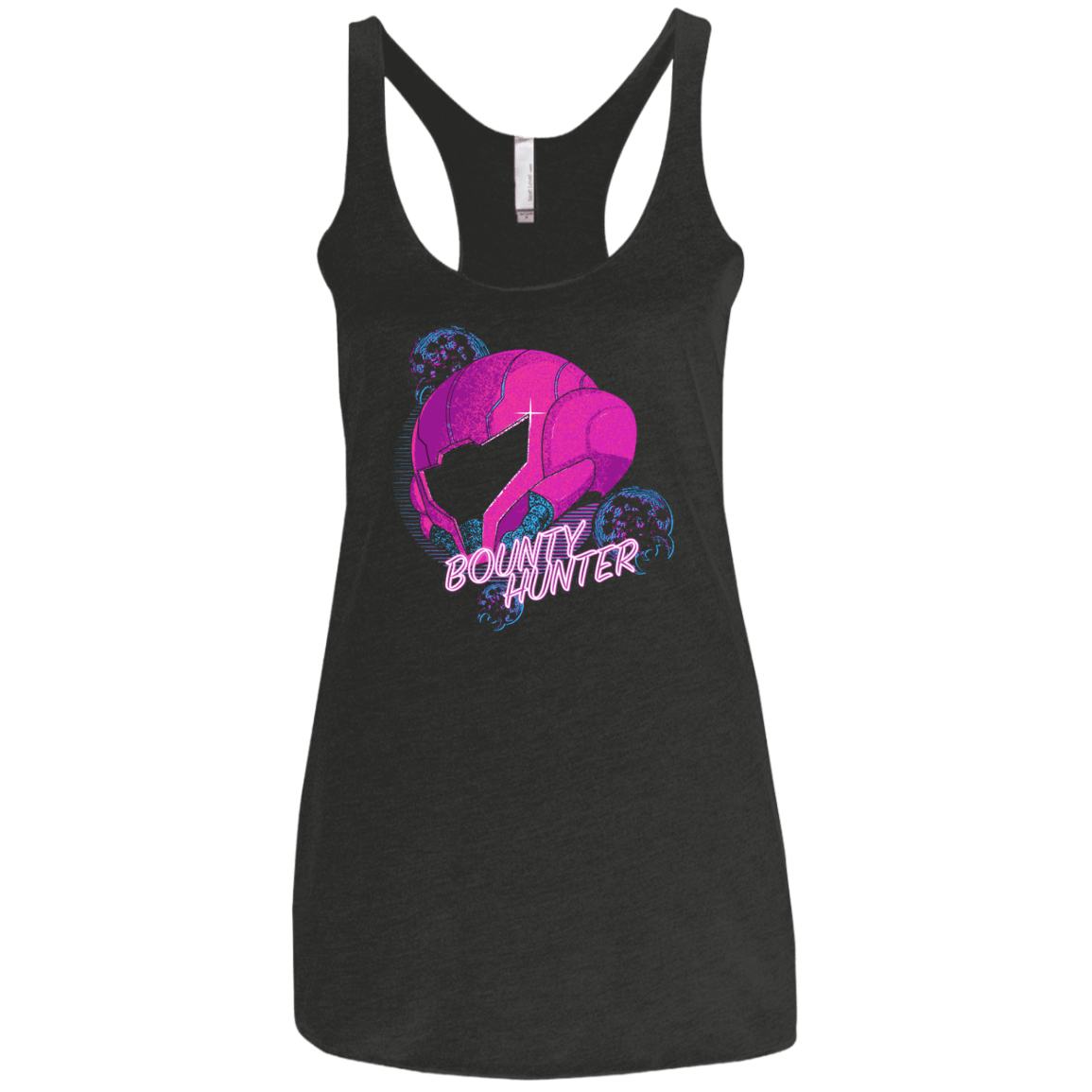 T-Shirts Vintage Black / X-Small Metroid Helmet 80's Women's Triblend Racerback Tank