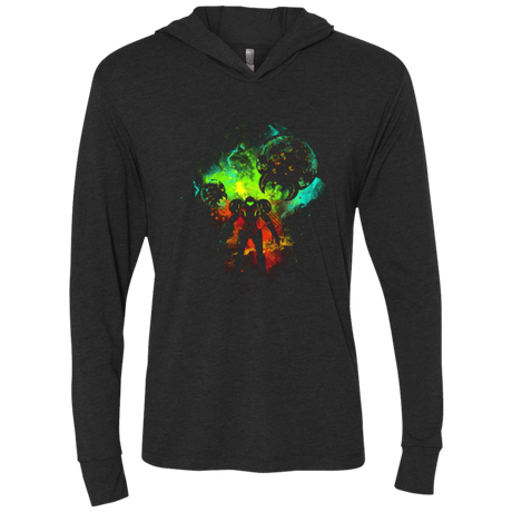 T-Shirts Vintage Black / X-Small METROID Triblend Long Sleeve Hoodie Tee