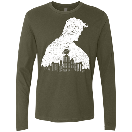 T-Shirts Military Green / Small Metropolis Shadow Men's Premium Long Sleeve