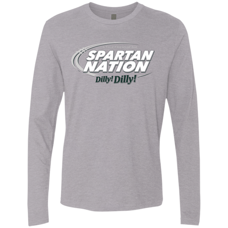 T-Shirts Heather Grey / Small Michigan State Dilly Dilly Men's Premium Long Sleeve