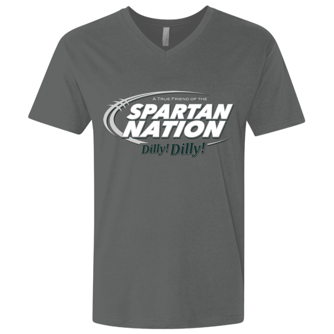 T-Shirts Heavy Metal / X-Small Michigan State Dilly Dilly Men's Premium V-Neck