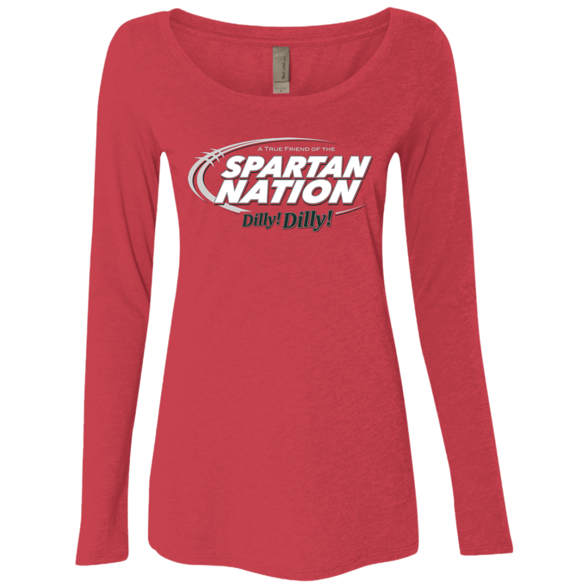 T-Shirts Vintage Red / Small Michigan State Dilly Dilly Women's Triblend Long Sleeve Shirt
