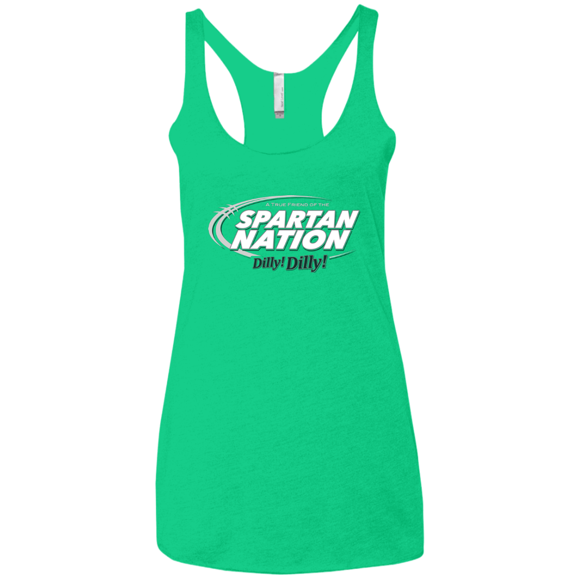 T-Shirts Envy / X-Small Michigan State Dilly Dilly Women's Triblend Racerback Tank