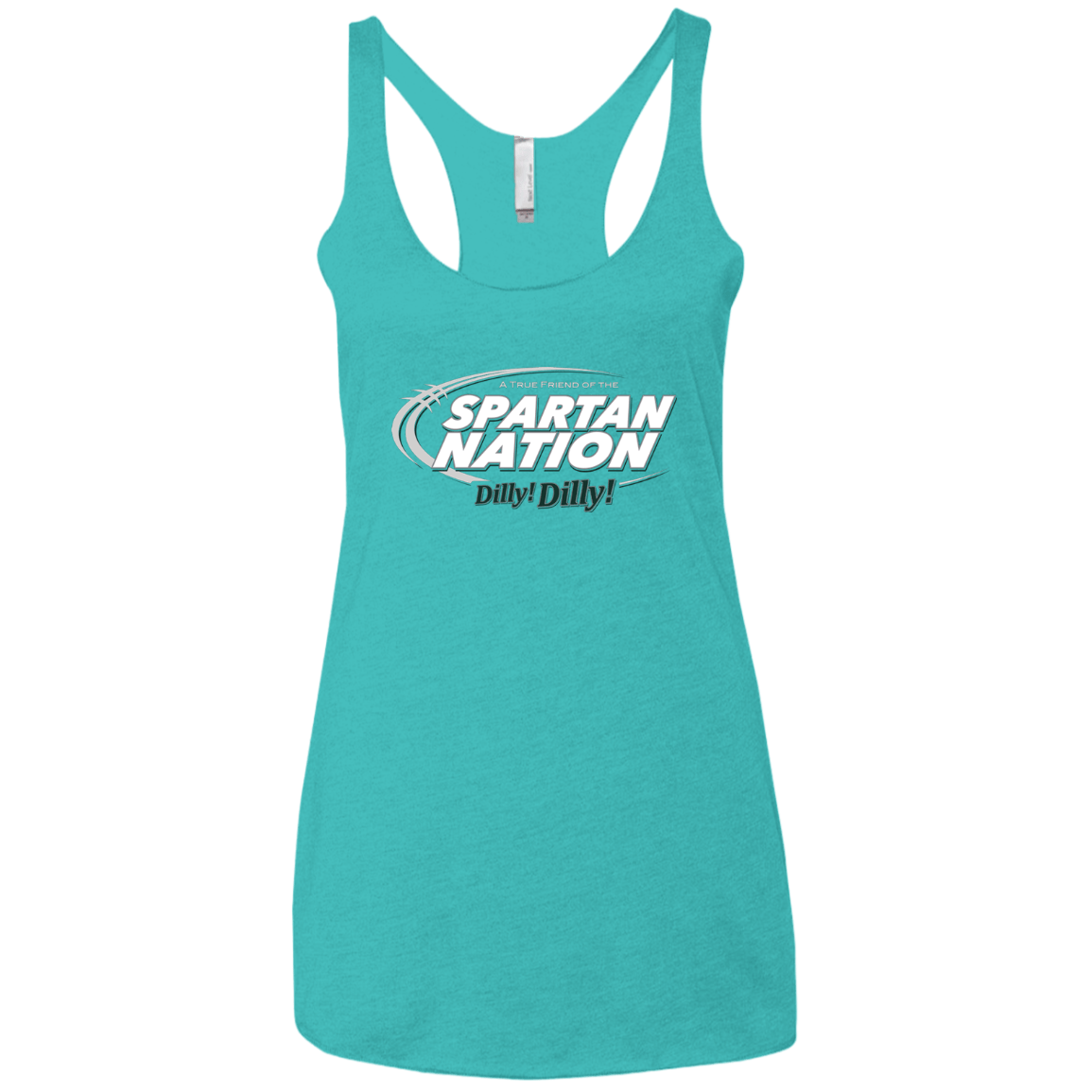 T-Shirts Tahiti Blue / X-Small Michigan State Dilly Dilly Women's Triblend Racerback Tank