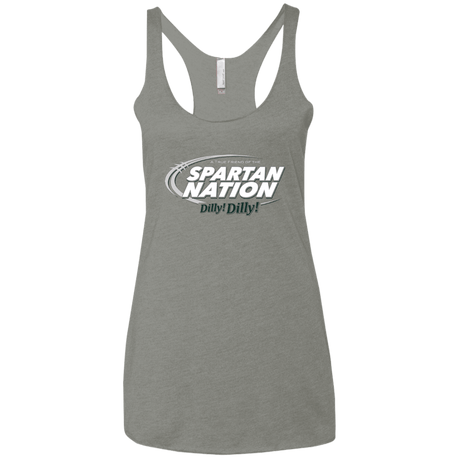 T-Shirts Venetian Grey / X-Small Michigan State Dilly Dilly Women's Triblend Racerback Tank