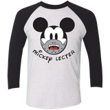 T-Shirts Heather White/Vintage Black / X-Small Mickey Lecter Men's Triblend 3/4 Sleeve