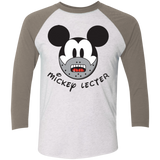 T-Shirts Heather White/Vintage Grey / X-Small Mickey Lecter Men's Triblend 3/4 Sleeve