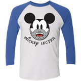 T-Shirts Heather White/Vintage Royal / X-Small Mickey Lecter Men's Triblend 3/4 Sleeve