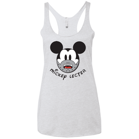 T-Shirts Heather White / X-Small Mickey Lecter Women's Triblend Racerback Tank