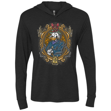 T-Shirts Vintage Black / X-Small Mickeys Christmas Carol Scrooge Triblend Long Sleeve Hoodie Tee