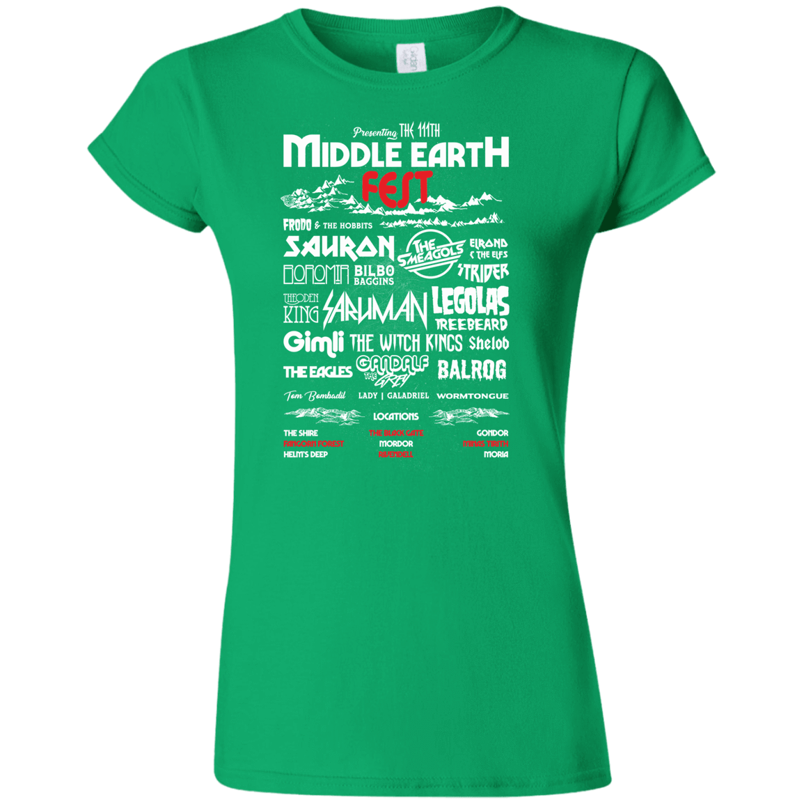 T-Shirts Irish Green / S Middle Earth Fest Junior Slimmer-Fit T-Shirt