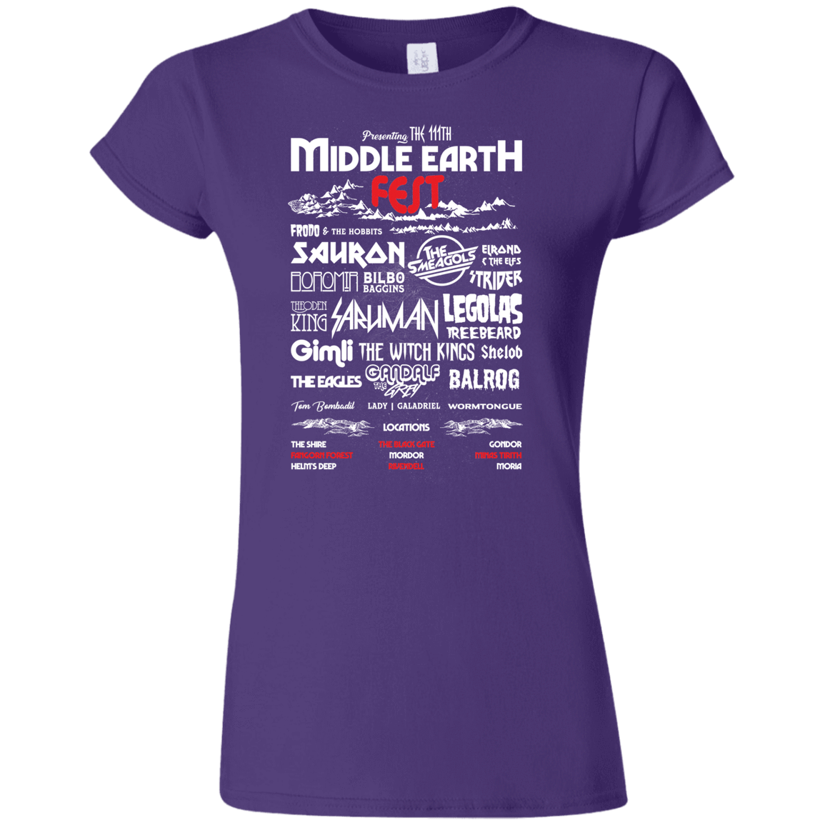 T-Shirts Purple / S Middle Earth Fest Junior Slimmer-Fit T-Shirt