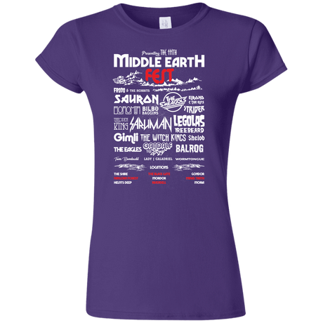 T-Shirts Purple / S Middle Earth Fest Junior Slimmer-Fit T-Shirt