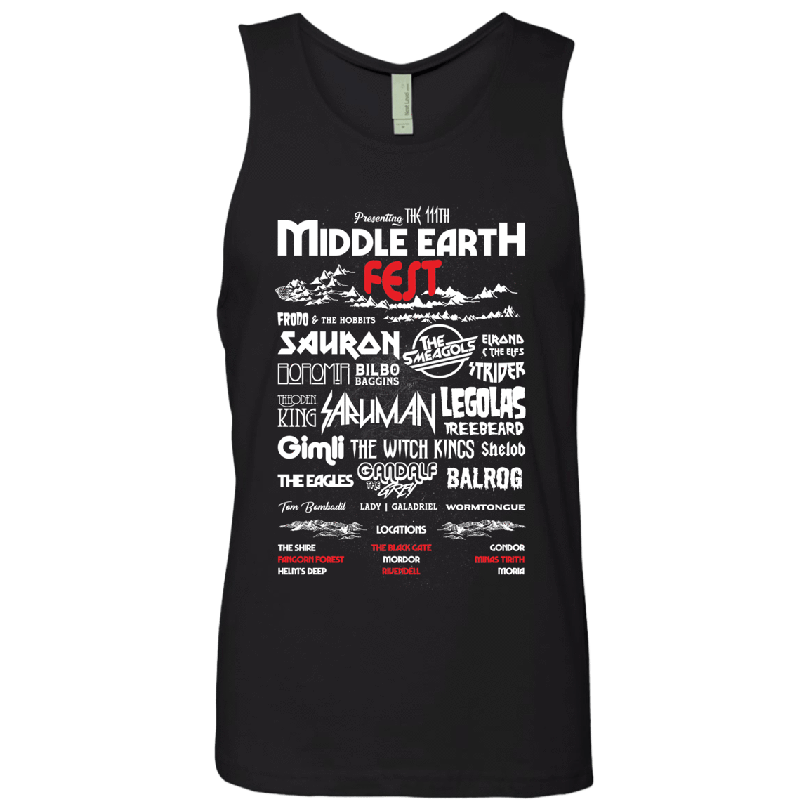 T-Shirts Black / S Middle Earth Fest Men's Premium Tank Top