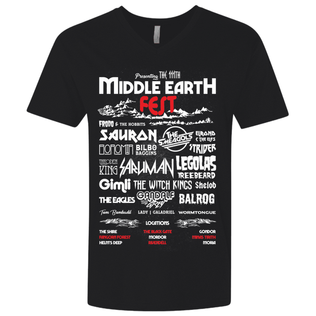 T-Shirts Black / X-Small Middle Earth Fest Men's Premium V-Neck