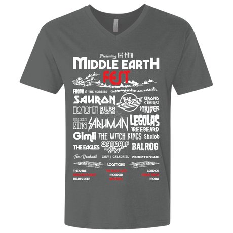 T-Shirts Heavy Metal / X-Small Middle Earth Fest Men's Premium V-Neck