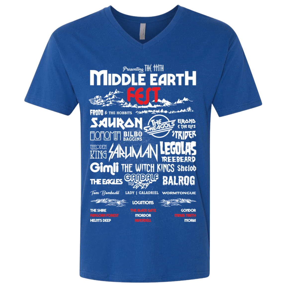 T-Shirts Royal / X-Small Middle Earth Fest Men's Premium V-Neck