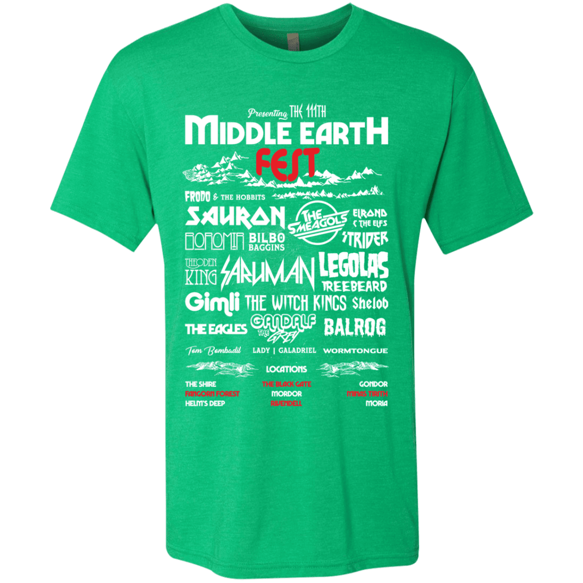 T-Shirts Envy / S Middle Earth Fest Men's Triblend T-Shirt