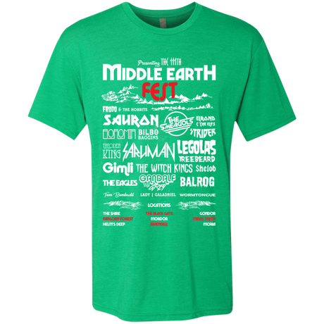 T-Shirts Envy / S Middle Earth Fest Men's Triblend T-Shirt