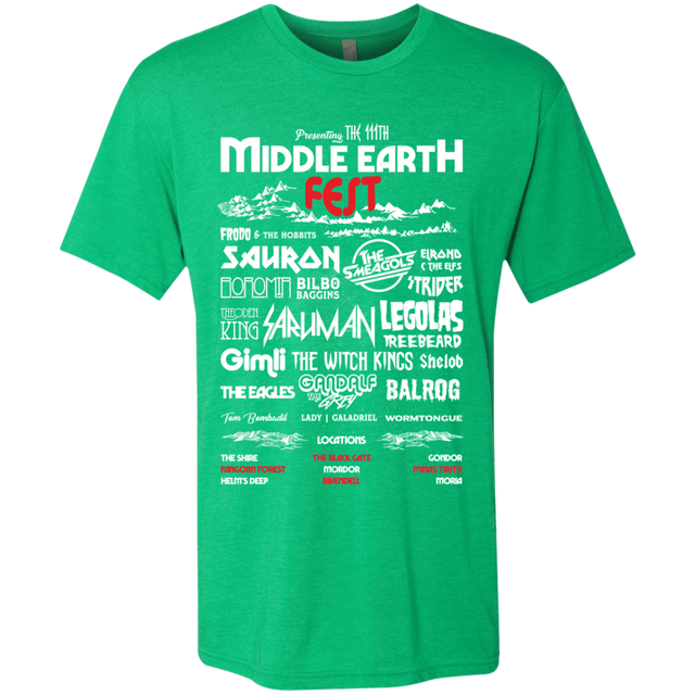 T-Shirts Envy / S Middle Earth Fest Men's Triblend T-Shirt