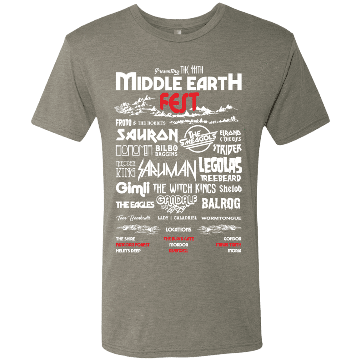 T-Shirts Venetian Grey / S Middle Earth Fest Men's Triblend T-Shirt