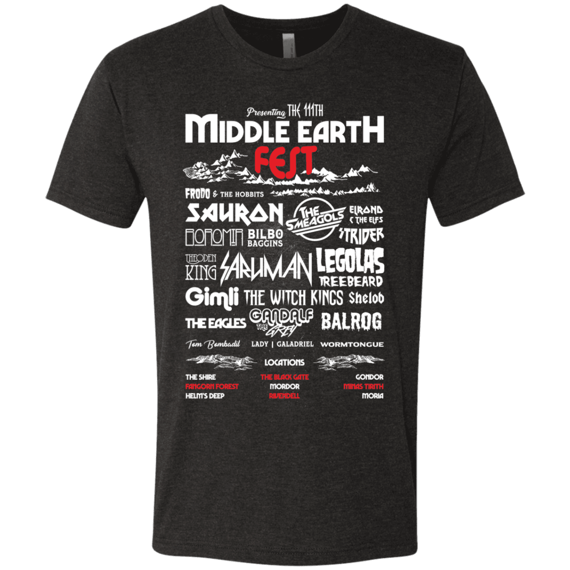T-Shirts Vintage Black / S Middle Earth Fest Men's Triblend T-Shirt