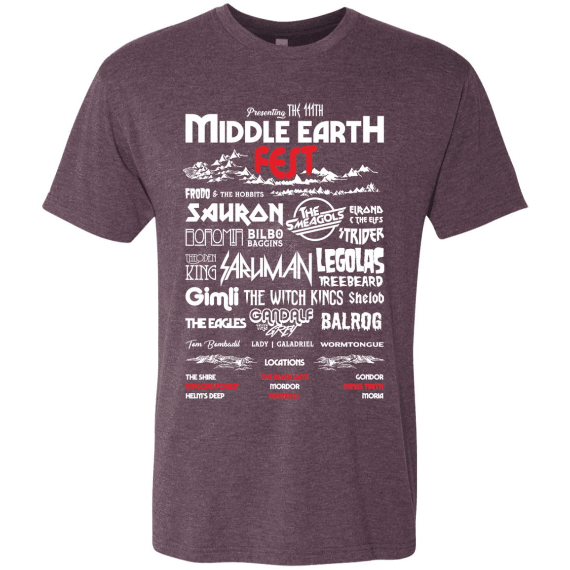 T-Shirts Vintage Purple / S Middle Earth Fest Men's Triblend T-Shirt