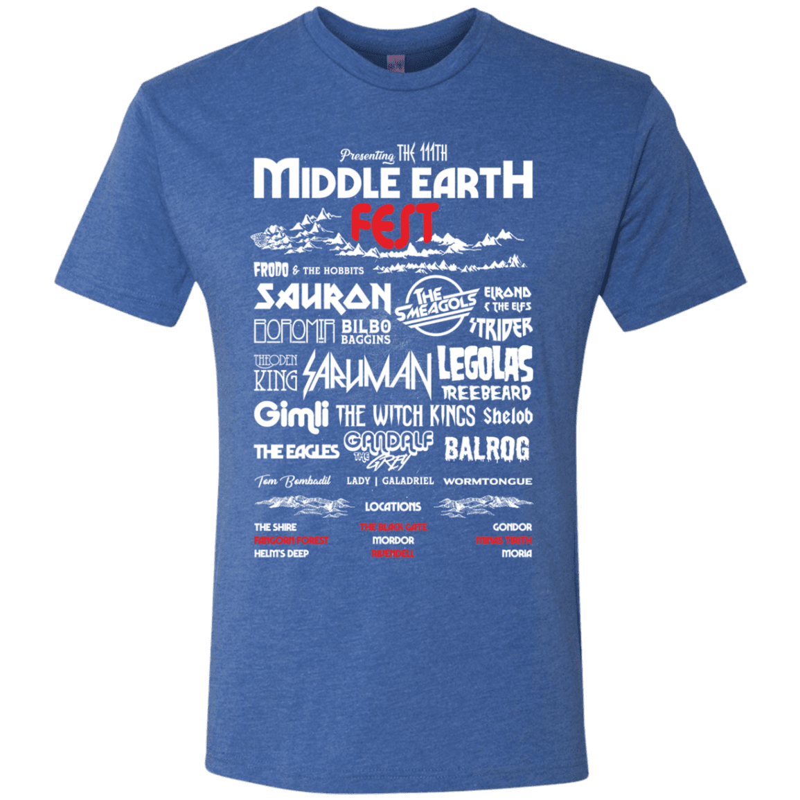 T-Shirts Vintage Royal / S Middle Earth Fest Men's Triblend T-Shirt