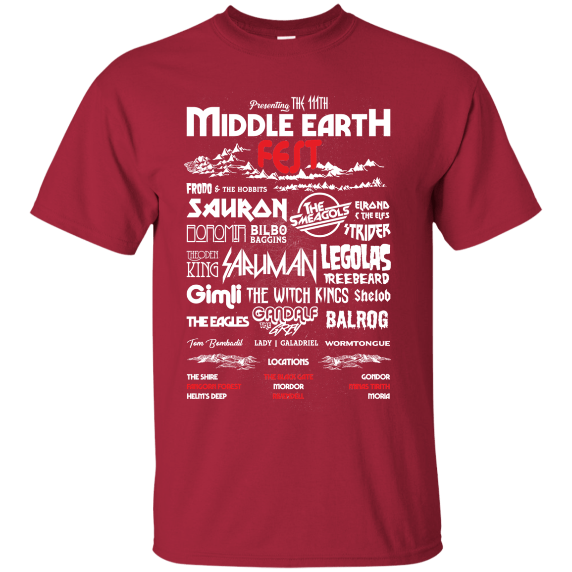 T-Shirts Cardinal / S Middle Earth Fest T-Shirt