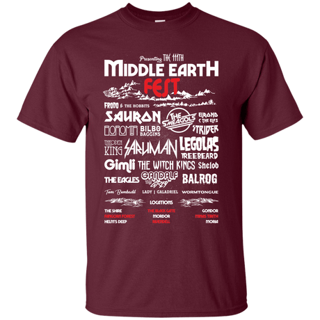 T-Shirts Maroon / S Middle Earth Fest T-Shirt
