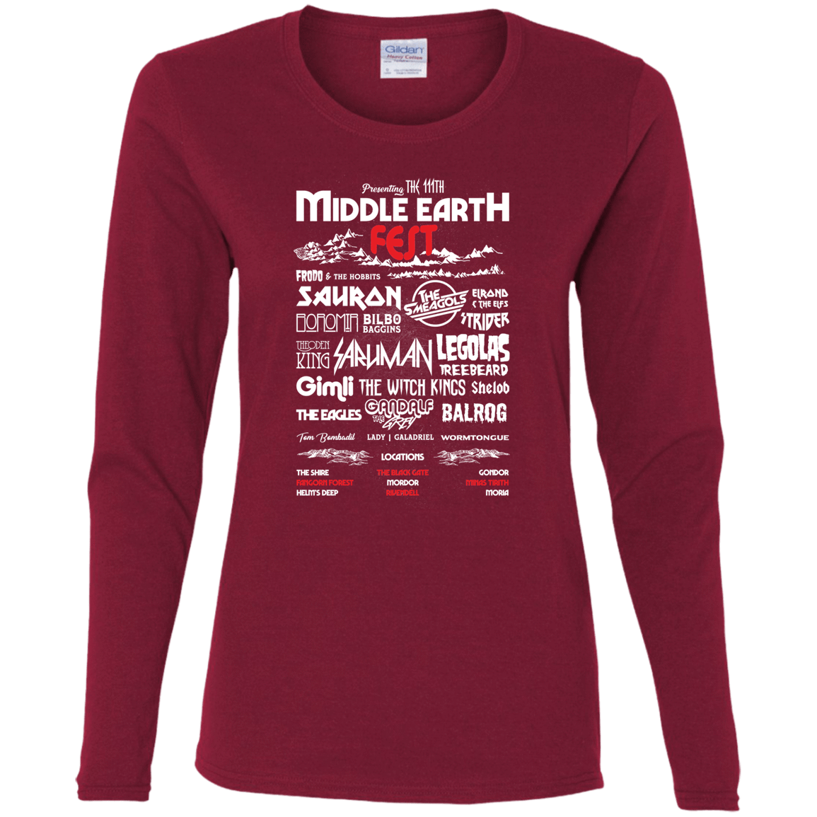 T-Shirts Cardinal / S Middle Earth Fest Women's Long Sleeve T-Shirt