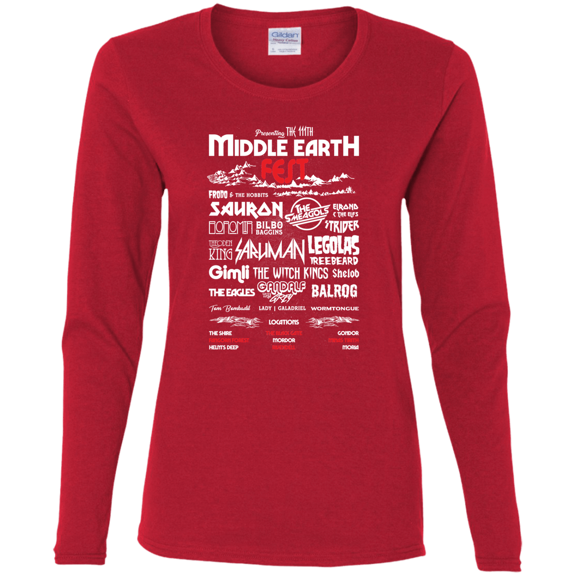 T-Shirts Red / S Middle Earth Fest Women's Long Sleeve T-Shirt