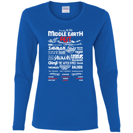 T-Shirts Royal / S Middle Earth Fest Women's Long Sleeve T-Shirt