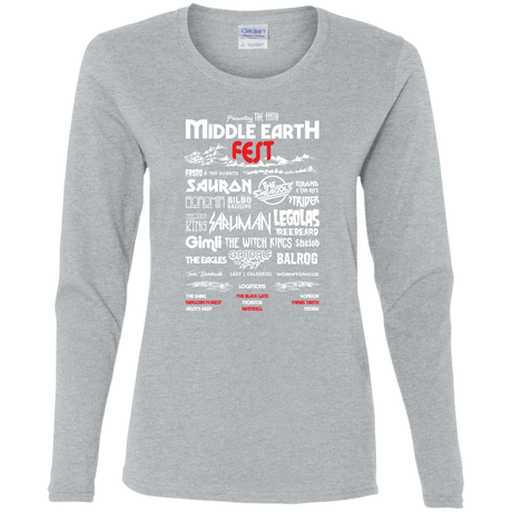 T-Shirts Sport Grey / S Middle Earth Fest Women's Long Sleeve T-Shirt
