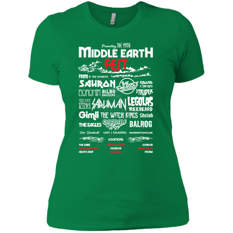 T-Shirts Kelly Green / X-Small Middle Earth Fest Women's Premium T-Shirt