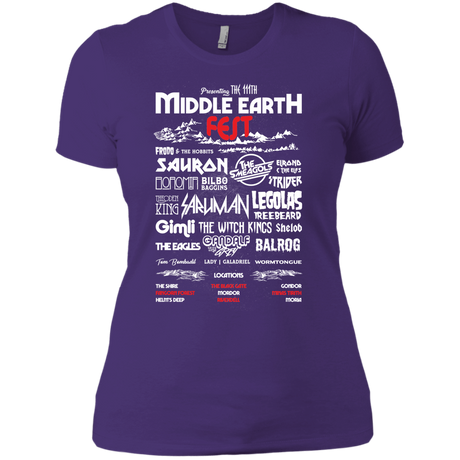 T-Shirts Purple Rush/ / X-Small Middle Earth Fest Women's Premium T-Shirt