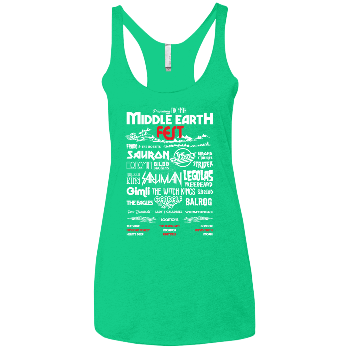 Middle Earth Fest Women's Triblend Racerback Tank