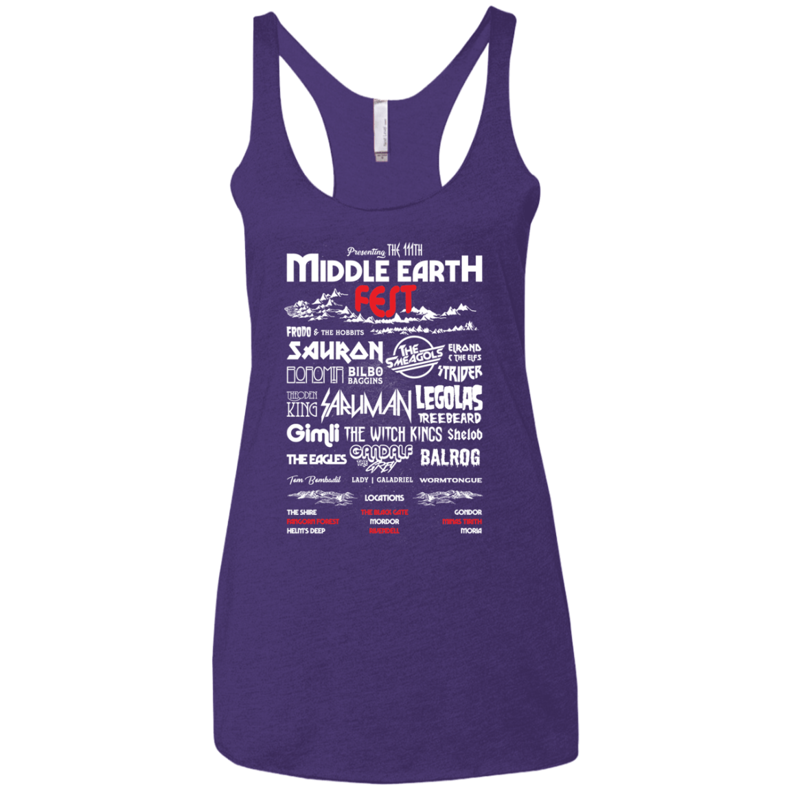 Middle Earth Fest Women's Triblend Racerback Tank