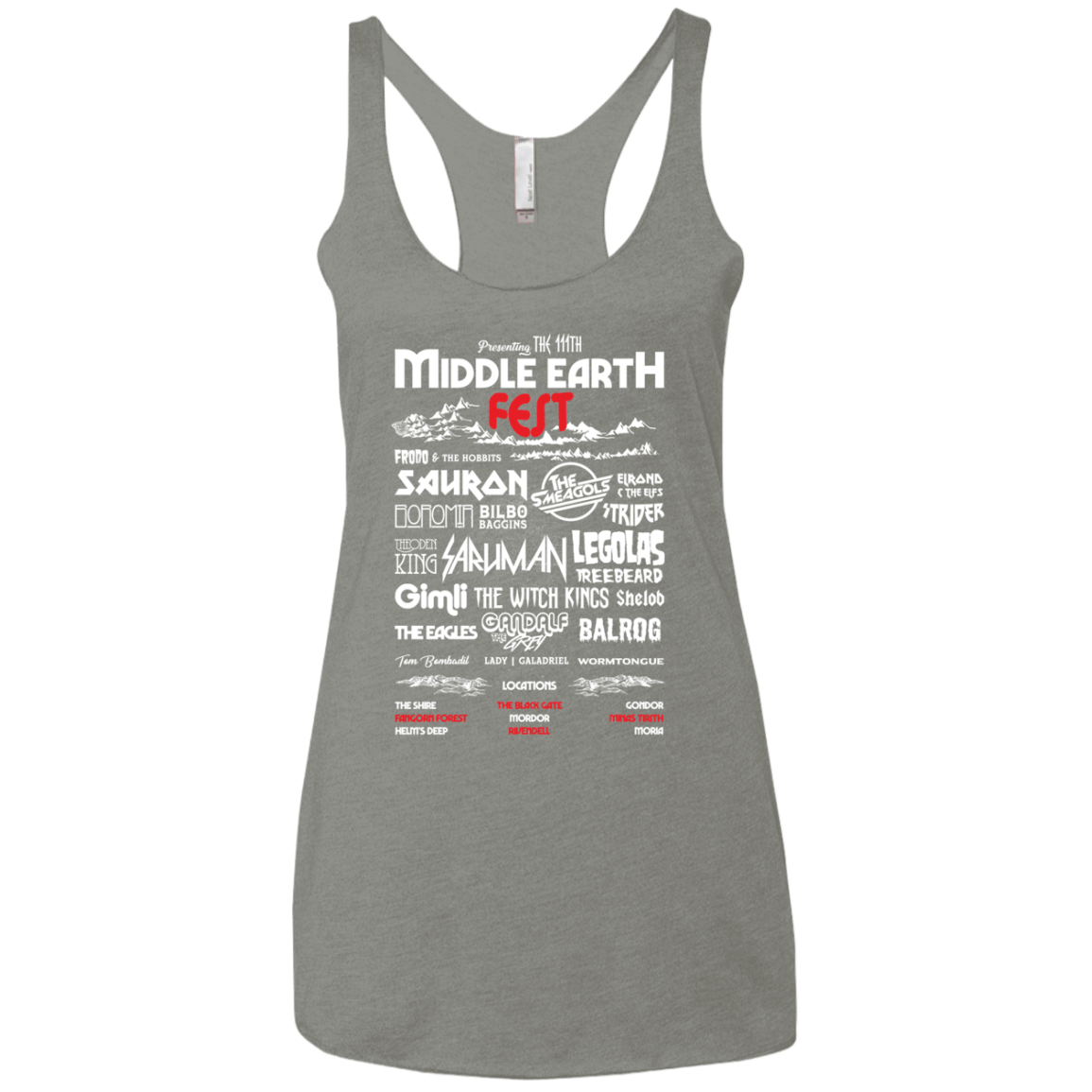 Middle Earth Fest Women's Triblend Racerback Tank
