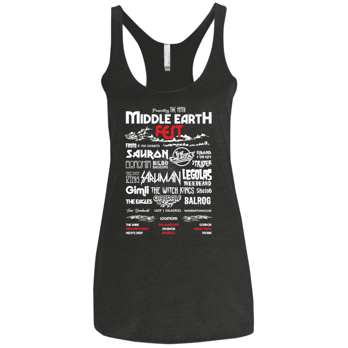 Middle Earth Fest Women's Triblend Racerback Tank