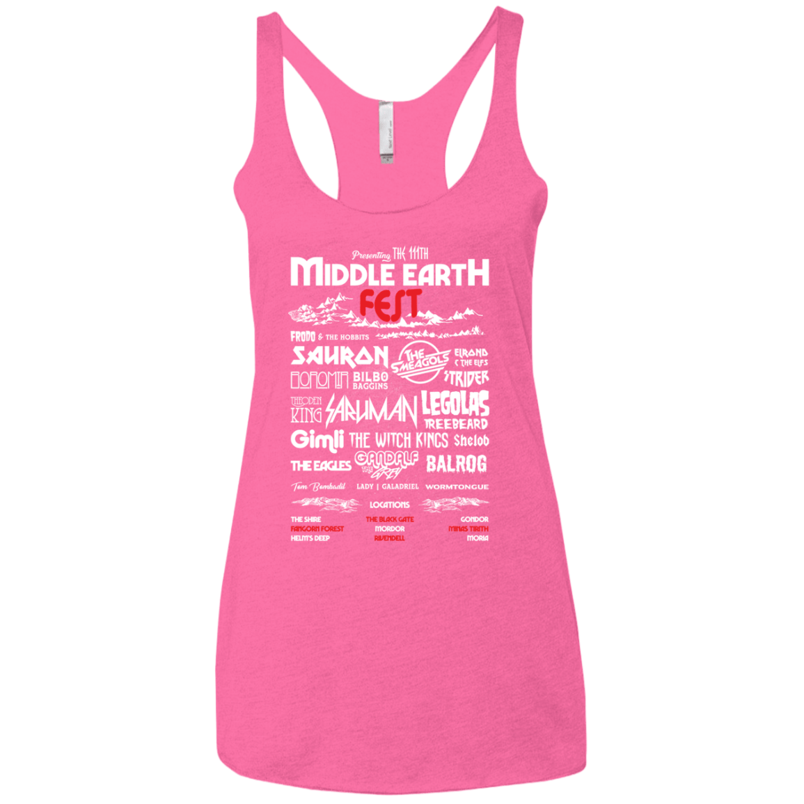 Middle Earth Fest Women's Triblend Racerback Tank