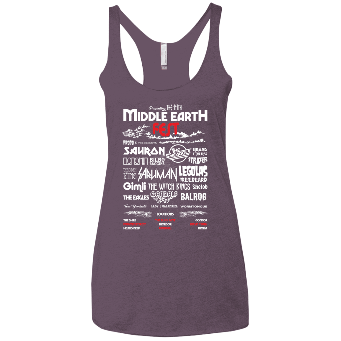 Middle Earth Fest Women's Triblend Racerback Tank