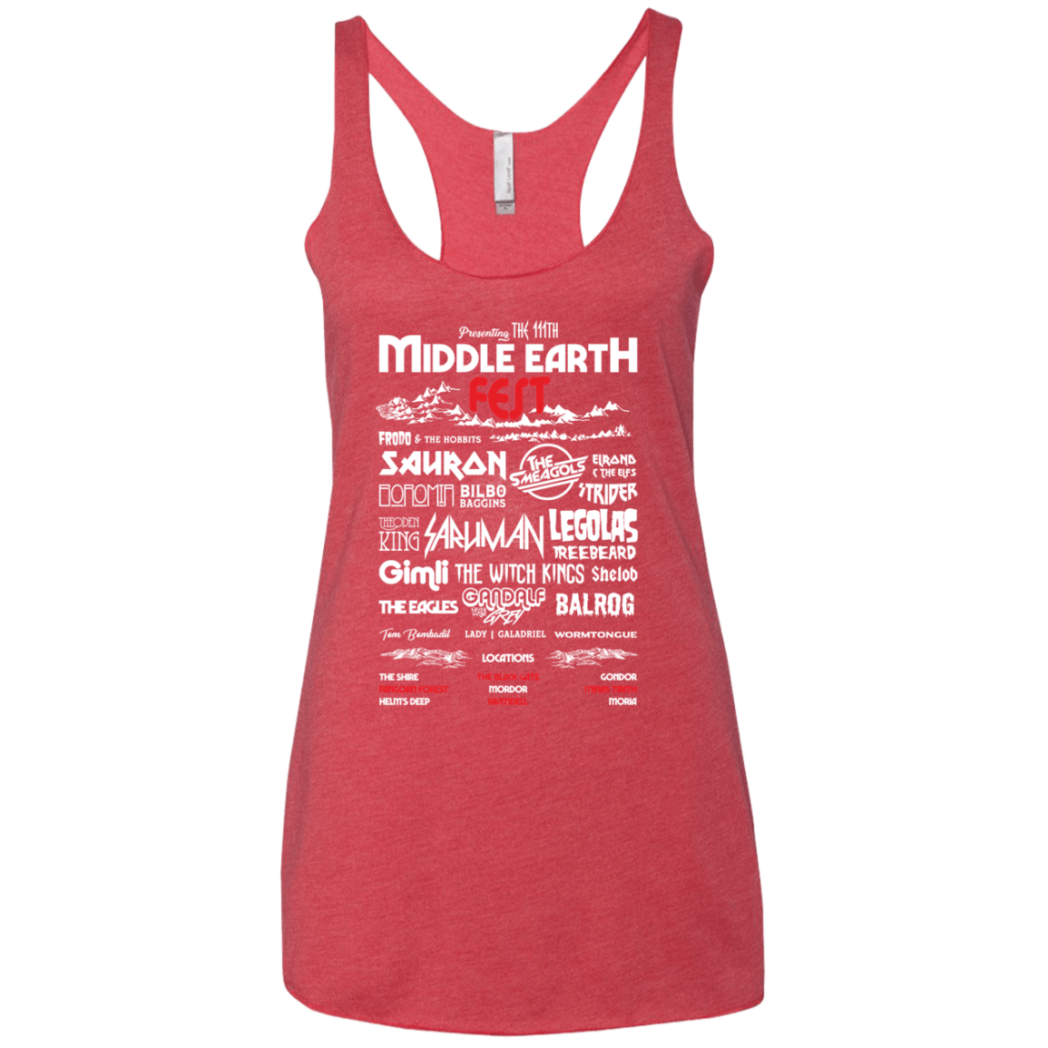 Middle Earth Fest Women's Triblend Racerback Tank