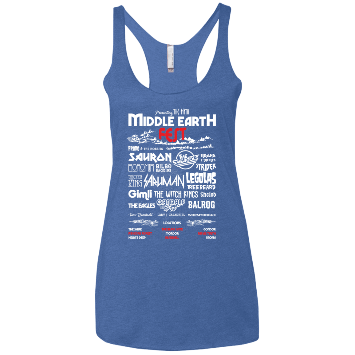 Middle Earth Fest Women's Triblend Racerback Tank