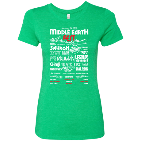 T-Shirts Envy / S Middle Earth Fest Women's Triblend T-Shirt