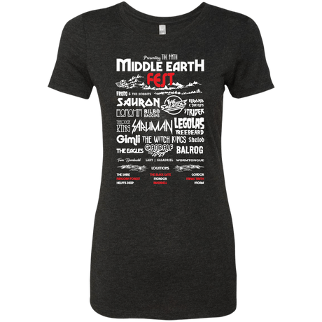 T-Shirts Vintage Black / S Middle Earth Fest Women's Triblend T-Shirt
